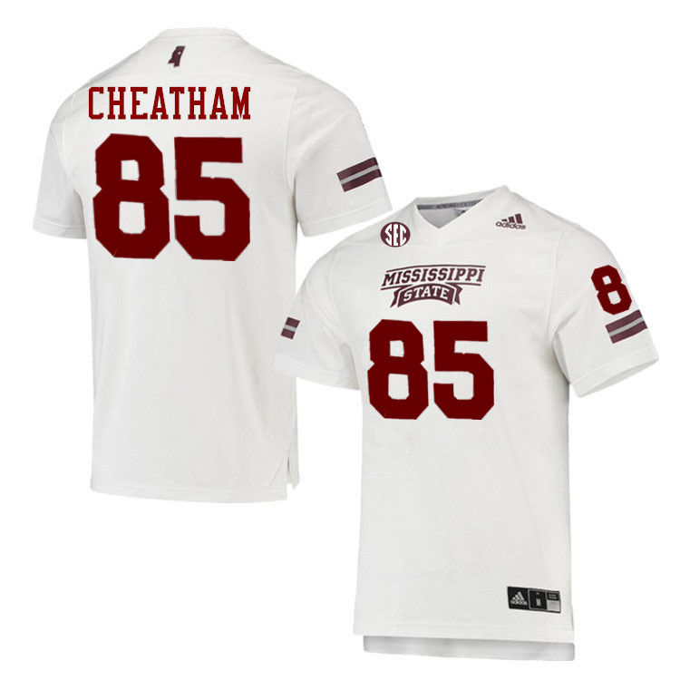 Men #85 Thomas Cheatham Mississippi State Bulldogs College Football Jerseys Stitched-White